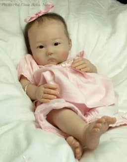 20inch Unfinished Unpainted Reborn Doll Kit An Ming Asian Baby Cute DIY Doll Parts