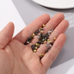 20pcs 4mm Dollhoues Miniature Pattern Decoration DIY Clothes Metal Buckles Mini Coat Buttons Clothing Sewing Buckle