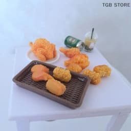 1Set Mini Simulation Fried Chicken Miniatures Food Doll House Decor DIY Supplies Model Food Ornament Toy Dollhouse Accessories