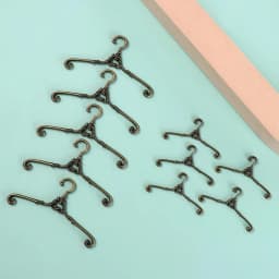5Pcs Metal Clothes Hanger Retro Multi Functional Mini Coat Hanger 4/6.5cm Windproof Dolls Clothes Rack Bedroom Decor