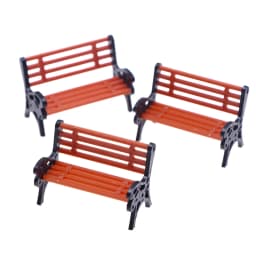 1:12 Dollhouse Miniature Park Bench Recliner Lounge Chair Mini Double Chair Model Garden Decor Toy Doll House Accessories