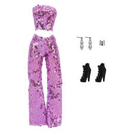 For 30CM Doll Clothes Accessories 11inch European American Fashion Doll Shining Clothing Pants Ornament Shoes Set
