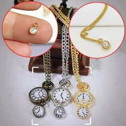 1Pc ob11 Miniature Toy Mini Necklace Pocket Watch for Doll 1/6 Figure Doll Accessories Dollhouse Decoration