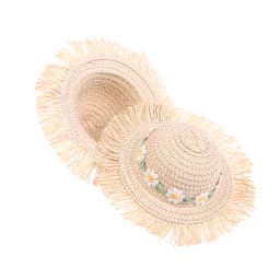 1-5Pcs Dollhouse Handmade Daisy Hat Sun Cap For 1/6 Doll Accessories Doll Cute Hat With Bow Doll Hat Children's Toy Gift