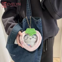 Evelyn Original Strawberry Baby Plush ItaBag Cartoon Storage Bag Suitable for 15cm dolls Walking Baby Pain Bag
