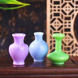 8pcs Mini Colorful Vase Bottles/pots Handmade Dollhouse Miniatures Vase Doll House Decora Kitchen Ornament DIY Accessories