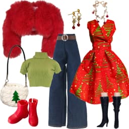 27-30CM Fashion Doll Clothes Red Fur Coat Dress Pants Boots Handmade Outfits for 1/6 Doll Clothing Accessories BJD Doll Clothes