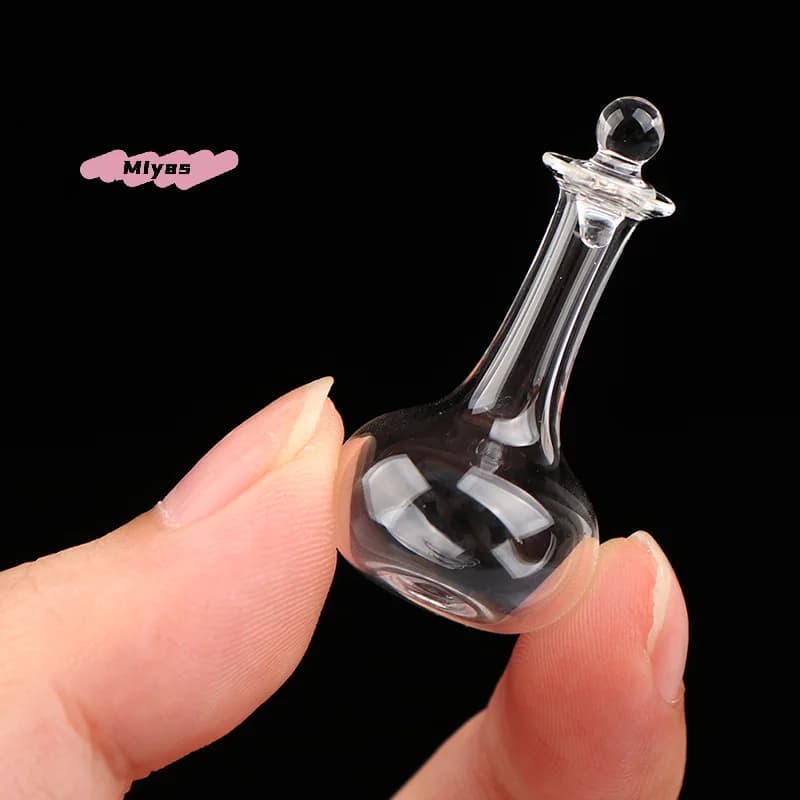 1Pc Miniature Glass Candy Jar Model 1/12 Scale Simulation Food Dessert Can for Dollhouse Decoration Toys Accessories