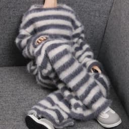 1/3 1/4 1/6 Doll's Clothes Suit for 77/75/70/45/30cm Bjd Doll Stripe Pajamas Dress Up Toys Play House Doll Accessories, No Doll