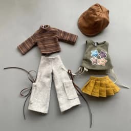For 1/6 BJD Doll Clothes Accessories Set Leisure Lolita Skirt Pant Clothes Set Fit 30cm Cool Doll Accessories