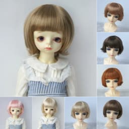 Jusuns QBaby Blythes Wig JD190 9-10inch 10-11inch Short Smart Wave Cut Synthetic Mohair BJD Hair Porcelain doll Accessories