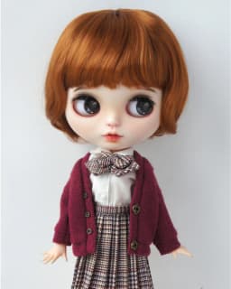 Jusuns QBaby Blythes Wig JD190 9-10inch 10-11inch Short Smart Wave Cut Synthetic Mohair BJD Hair Porcelain doll Accessories