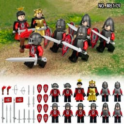 24 medieval minifigures M8179 scorpion country soldiers children assemble small particle building block toys cross-border