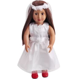 Doll Wedding Dress Series 18 inch Girl Long Wedding Dress Doll Dress Accessories