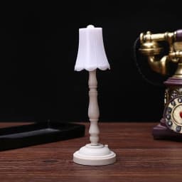 1/6 Scale LED Desk Lamp White Mini Furniture Dollhouse Accessory for Hot Toys BJD Figure Kids Pretend Play