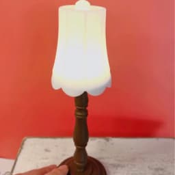 1/6 Scale LED Desk Lamp White Mini Furniture Dollhouse Accessory for Hot Toys BJD Figure Kids Pretend Play