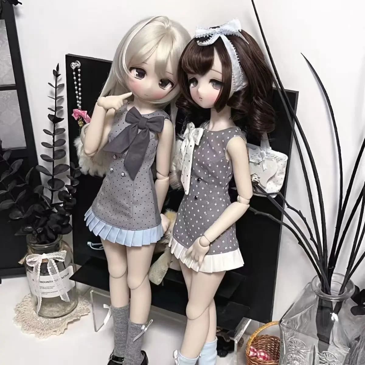 New 1/6 1/4 Doll's Clothes for 30/45cm Bjd Doll Fashion Dress Girl Toys Play House Dress Up Gift Cute Doll Accessories, No Doll