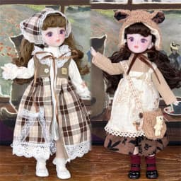 1 Set 1/6 SD 30cm Doll with Clothes Long Hair Attractive Eyes Dress Up Dolls with Wig Make Up Elegant Makeup Ball Joint Doll