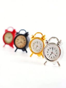 A Miniature Metal Clock for a Dollhouse: 1/12 Scale Realistic Bedroom Scene Decoration Model (Stickers Are Random)