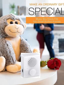 16 Min DIY Voice Box, USB Voice Recording Button for Stuffed Animals, Bear, Plush, Baby Doll, Pillow. Record Custom Messages