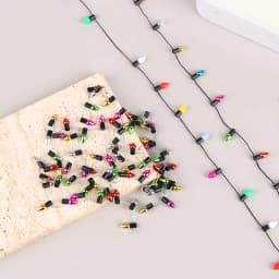 1PC Fake Lights String Christmas Good Decoration Dollhouse Mini Furniture Accessories String Lights Party Decoration