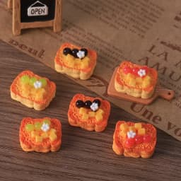 10pcs Miniature food toys, cakes, DIY resin accessories, doll houses, bakery decorations