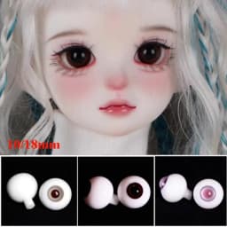 High Quality 10/18mm Glass Eyes Eyeball Pink Brown Grey Cute DIY Doll Making Crafts 1/4 Small Iris Eyes For 1/6 BJD Dolls
