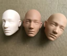 YUNYI 1/6 Male Doll Bald Head Super White Beige Brown Skin Doll Parts for DIY Makeup Practice Collectible Figure Accessories