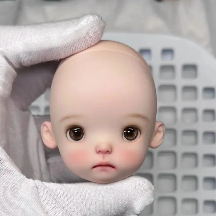 Amber 1/6 SD BJD Doll Nana Doudou Xiaop Head Cute Beautiful Girl Resin Toy Gift Just the Head High Just Head Makeup