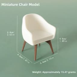 Mini 1/12 Dollhouse Miniature Chair Multistyles Modern Simple Wood Coffee Dining Table Chairs House Decoration