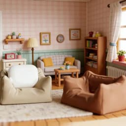 Miniature Sofa Model 1/12 Dollhouse Furniture Lazy Sofa Ornament Dollhouse Decor Accessories Micro Scene Photography Props