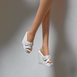 Doll Shoes Parts 1/6 Supermodel Doll Simple Fashion Leather Wedge Heels High Heels For Royalty FR2 Nu.face Babi Xianxian