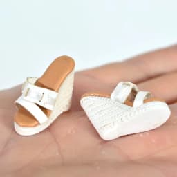 Doll Shoes Parts 1/6 Supermodel Doll Simple Fashion Leather Wedge Heels High Heels For Royalty FR2 Nu.face Babi Xianxian