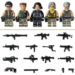 Military Building Block Special Forces Police Villain Rebel Mercenary Doll Small Particle Splicing Toy