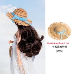 1/6 Xianxian Supermodel Doll Toys Hats Parts Fashion Dress-up Holiday-style Sun Hat Black Top Hat Retro Straw Hat For 30cm Dolls