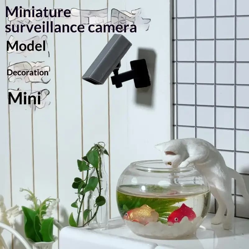 Mini Surveillance Monitor Model 1/2Pcs 1/12 Dollhouse Security Camera Micro Landscape Decor Mini Scene DIY Handmade Accessories