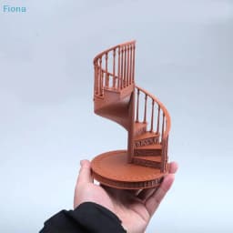 ✔1/12 Scale Miniature Spiral Staircase Model,Dollhouse Scene Deco,Prop for Photography,Dollhouse Furniture Accessory