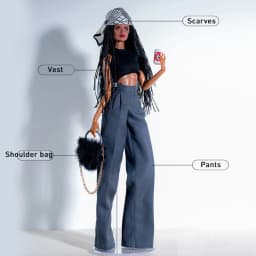 XianXian Supermodel Doll Clothes Suit 32cm DollHouse COOL GIRL Holiday Series DIY Dress Up Toys 1/6 BJD Collector Birthday Gifts