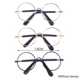 DIY Doll Dressing Accessories High Quality 20cm Dolls Glasses 3 Color Round Frame Lensless Eyewear Toy Miniature Eyeglasses