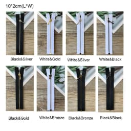 High Quality 8 Styles DIY Clothes Accessory Mini Zipper Garment Applique Handmade Sewing Scrapbooking Clothing Zippers