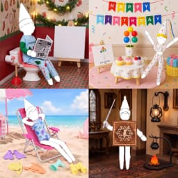 Christmas Doll Clothes Accessories&Miniature Items Scene Set For Elf Doll 30Cm Doll Christmas Decoration,Girl Toy Christmas Gift
