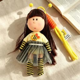 14cm Mia Potato Doll Keychain Curly Hair Cute Dress Up Pendant Fashion Backpack Decor Key Accessories Girl Daily Decoration 2026