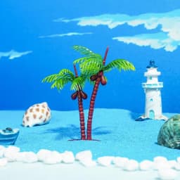 【M】5Pcs DIY Park Rainforest Train Railroad Decor Dollhouse Simulation Coconut Palm Tree Model Building Landscape Miniature Tree