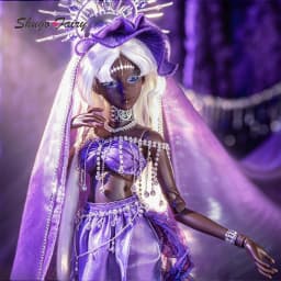 ShugaFairy BJD 1/4 Yiran D Fullset Tan Skin Gypsy Star Diviner Purple Moon Theme Resin Halo Handmade Resin FC Ball Jointed Doll
