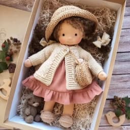 Handmade Waldorf Doll Mini Dress Up Doll DIY Artist Craft Waldorf Stuffed Dolls Soft Plush Toy Gift