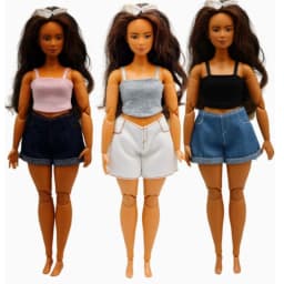 LX1295 Beautiful dress top skirt suit clothes gifts for your curvy babi 1/6 dolls