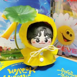 10cm Cotton Doll Yellow Lotus Leaf Raincoat Outfit Anime IP Style Mini Plush Doll Replacement Coat