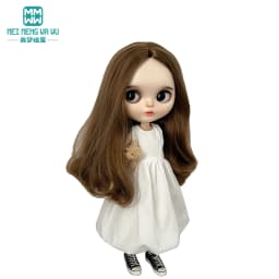 Fits 28-30cm Blyth OB22 OB24 Dolls, Trendy Sleeveless Black Dress, T-Shirt, Casual Pants, doll Gift