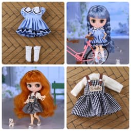 DBS Middie Blythe Doll Dress Teen Cute Set Dress Set Suitable for 20cm Joint Body Wearing