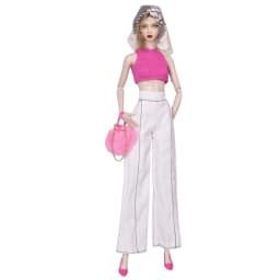 1/6 Supermodel Doll Clothes Fashion Suit Pants Tank Top Bag Headscarf Shoe Sets Girls Dress-Up Toys Clothing Parts For 30cm Doll